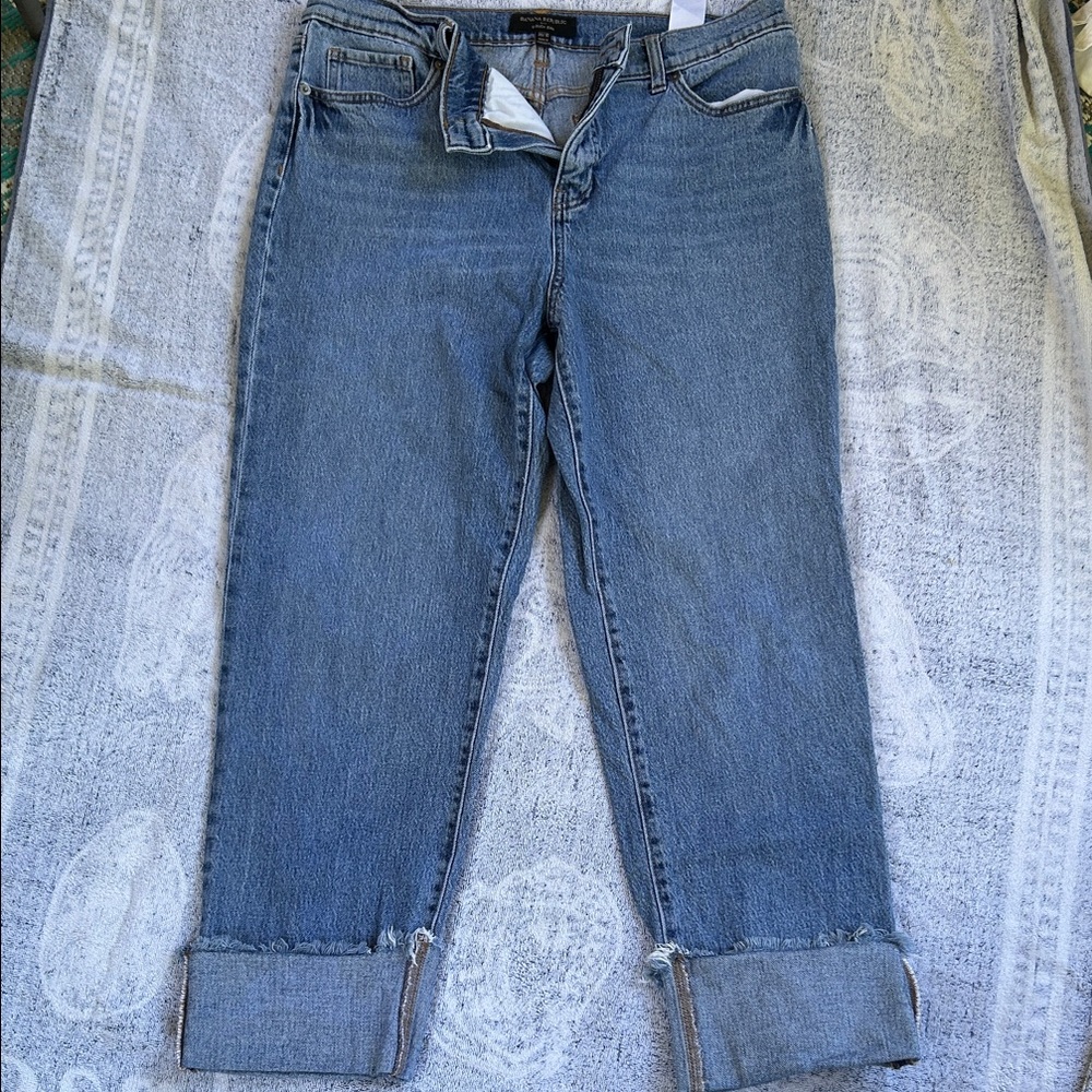 Banana Republic Slouch Jeans Womens 30/10  Blue Wide Cuff Relaxed Straight